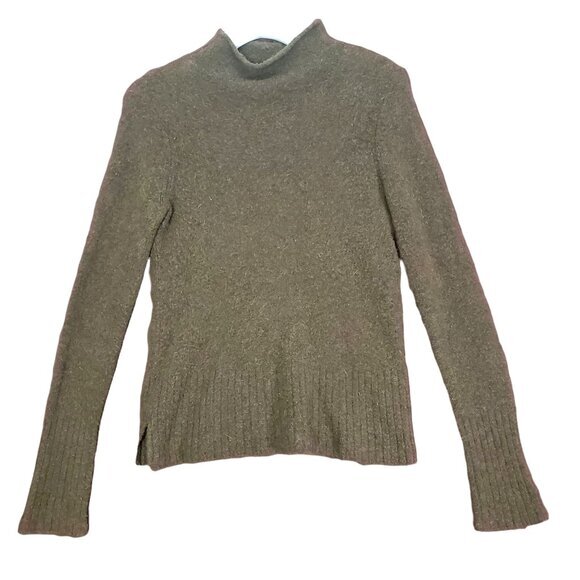 MADEWELL Womens Sweater‎ SZ S Inland Wool Alpaca Mock Neck Pullover Bell Forest - Picture 1 of 9